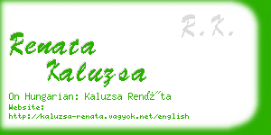 renata kaluzsa business card